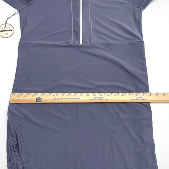 NEW Mott50 Grey Sun Protective Swim Dress UPF 50 Long Sleeves Zipper Front XL - Picture 8 of 11